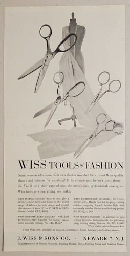 1953 print wiss - ad, scissors